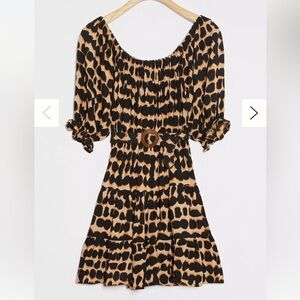 Beachgold Anthropologie Frankie Black & Gold Mini Dress Large